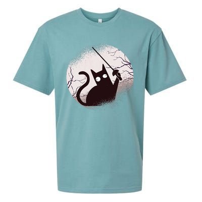 Fencing Game Gamer Fencer Sport Fencing Cat Sueded Cloud Jersey T-Shirt