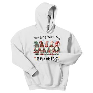 Funny Garden Gnomes Christmas Hanging With My Gnomies Kids Hoodie