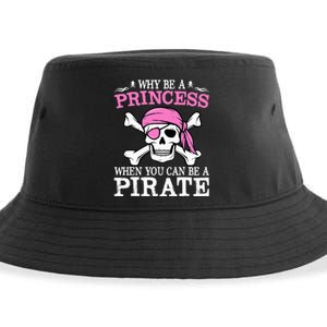 Funny Girl Gifts Why Be A Princess When You Can Be A Pirate Sustainable Bucket Hat