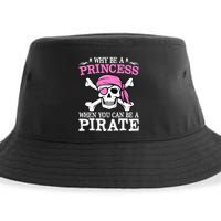 Funny Girl Gifts Why Be A Princess When You Can Be A Pirate Sustainable Bucket Hat