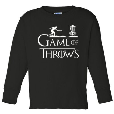 Frisbee Golf Game Of Throws Disc Golf Toddler Long Sleeve Shirt