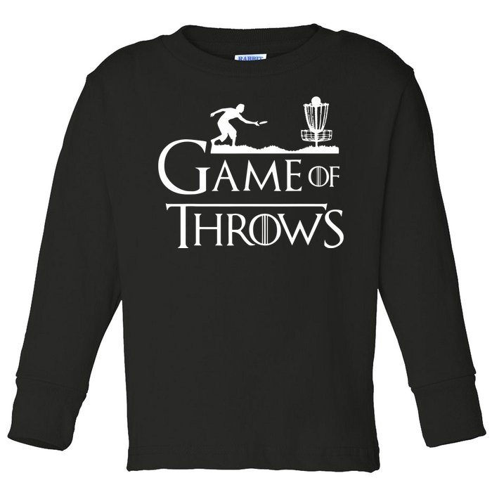 Frisbee Golf Game Of Throws Disc Golf Toddler Long Sleeve Shirt