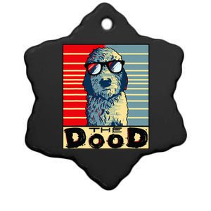 Funny Goldendoodle Gift Golden Doodle The Dood Ceramic Star Ornament