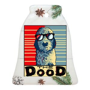 Funny Goldendoodle Gift Golden Doodle The Dood Ceramic Bell Ornament