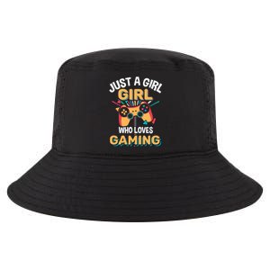 Funny Gaming Gift Just A Who Loves Gaming Gamer Geek Gift Cool Comfort Performance Bucket Hat