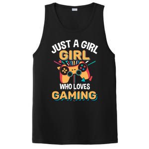 Funny Gaming Gift Just A Who Loves Gaming Gamer Geek Gift PosiCharge Competitor Tank