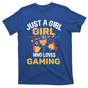 Funny Gaming Gift Just A Who Loves Gaming Gamer Geek Gift T-Shirt