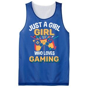 Funny Gaming Gift Just A Who Loves Gaming Gamer Geek Gift Mesh Reversible Basketball Jersey Tank