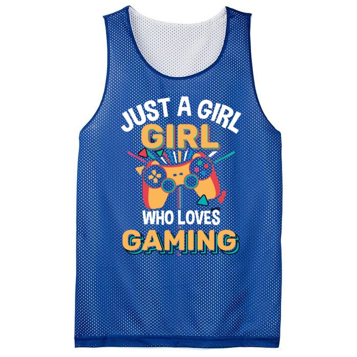 Funny Gaming Gift Just A Who Loves Gaming Gamer Geek Gift Mesh Reversible Basketball Jersey Tank