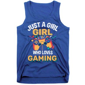 Funny Gaming Gift Just A Who Loves Gaming Gamer Geek Gift Tank Top