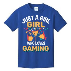 Funny Gaming Gift Just A Who Loves Gaming Gamer Geek Gift Kids T-Shirt