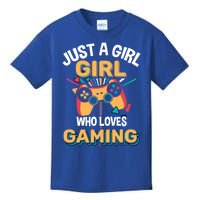 Funny Gaming Gift Just A Who Loves Gaming Gamer Geek Gift Kids T-Shirt