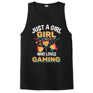 Funny Gaming Gift Just A Who Loves Gaming Gamer Geek Funny Gift PosiCharge Competitor Tank