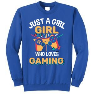 Funny Gaming Gift Just A Who Loves Gaming Gamer Geek Funny Gift Sweatshirt