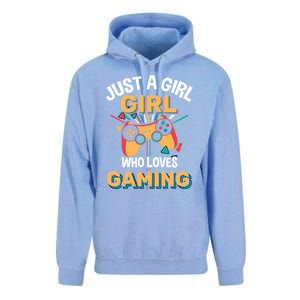 Funny Gaming Gift Just A Who Loves Gaming Gamer Geek Funny Gift Unisex Surf Hoodie