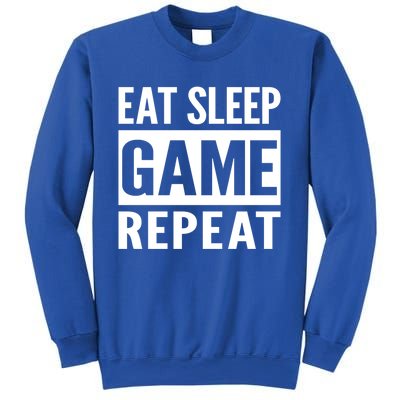 Funny Gamer Gaming Gift Eat Sleep Game Repeat Holiday Gift Sweatshirt