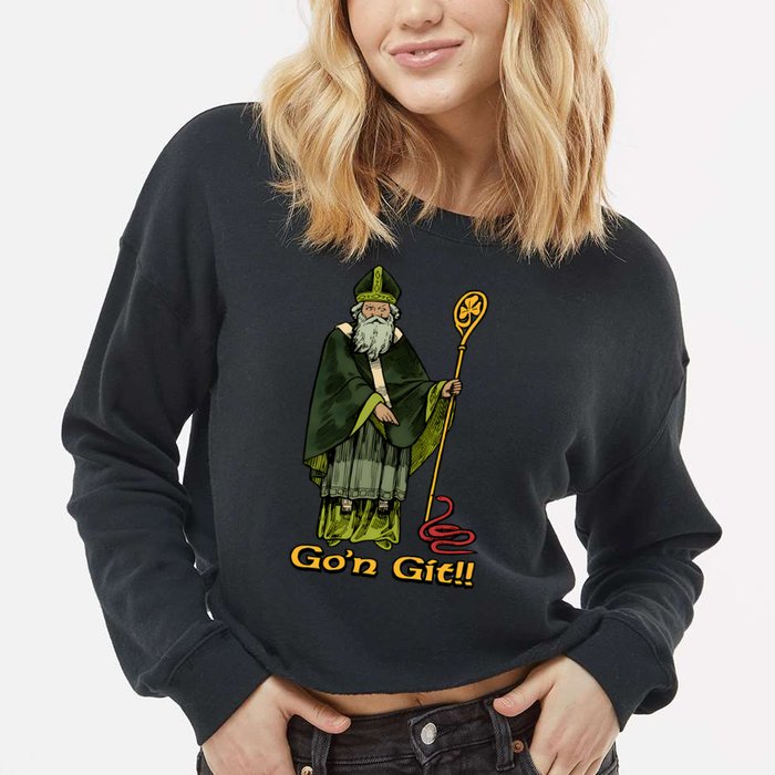Funny Gon Git St Patrick Cropped Pullover Crew