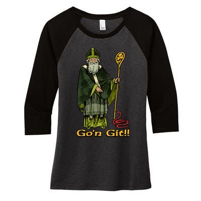 Funny Gon Git St Patrick Women's Tri-Blend 3/4-Sleeve Raglan Shirt