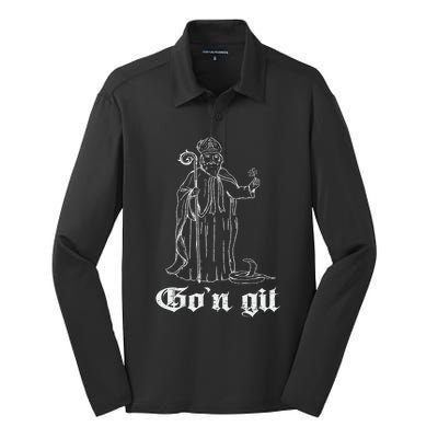 Funny Gon Git St Patrick Silk Touch Performance Long Sleeve Polo