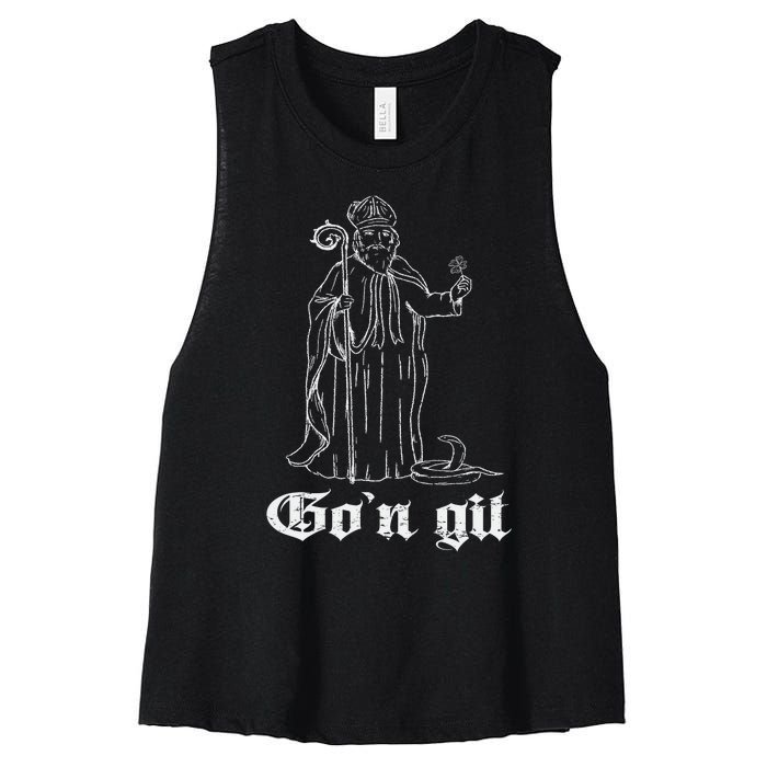 Funny Gon Git St Patrick Women's Racerback Cropped Tank