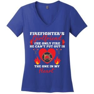 Fire Great Gift Firefighters Friend Heart Tees Gift Women's V-Neck T-Shirt