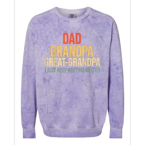 Funny Great Grandpa For Fathers Day Colorblast Crewneck Sweatshirt