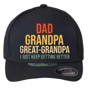 Funny Great Grandpa For Fathers Day Flexfit Unipanel Trucker Cap