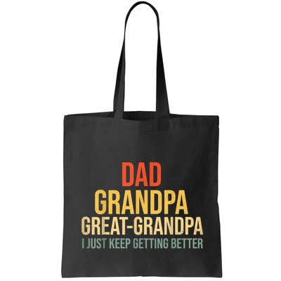 Funny Great Grandpa For Fathers Day Bag