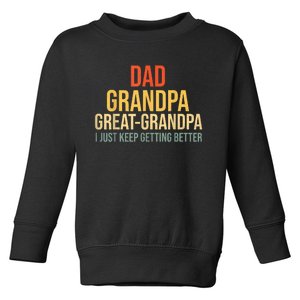 Funny Great Grandpa For Fathers Day Toddler Sweatshirt