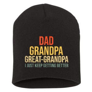 Funny Great Grandpa For Fathers Day Short Acrylic Beanie