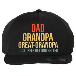 Funny Great Grandpa For Fathers Day Wool Snapback Cap