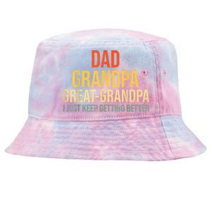 Funny Great Grandpa For Fathers Day Tie-Dyed Bucket Hat