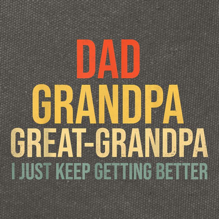 Funny Great Grandpa For Fathers Day Cotton Canvas Backpack