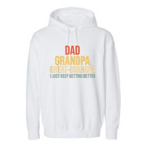 Funny Great Grandpa For Fathers Day Garment-Dyed Fleece Hoodie