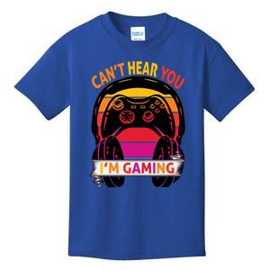 Funny Gamer Gift Headset Cant Hear You Im Gaming Gift Kids T-Shirt