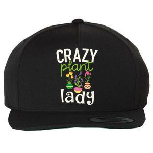 Funny Gardening Gift Crazy Plant Lady Gift Wool Snapback Cap