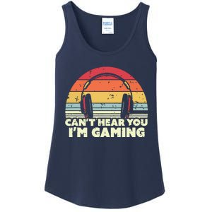 Funny Gamer Gift Idea Cant Hear You Im Gaming Ladies Essential Tank