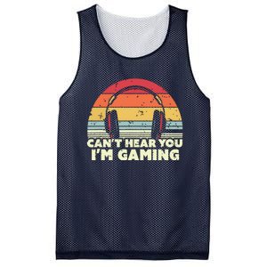 Funny Gamer Gift Idea Cant Hear You Im Gaming Mesh Reversible Basketball Jersey Tank