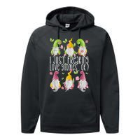 Funny Garden Gnome I Just Freaking Love Gnomes Performance Fleece Hoodie