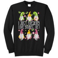 Funny Garden Gnome I Just Freaking Love Gnomes Tall Sweatshirt