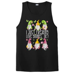 Funny Garden Gnome I Just Freaking Love Gnomes PosiCharge Competitor Tank