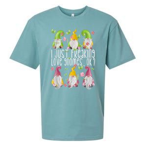 Funny Garden Gnome I Just Freaking Love Gnomes Sueded Cloud Jersey T-Shirt