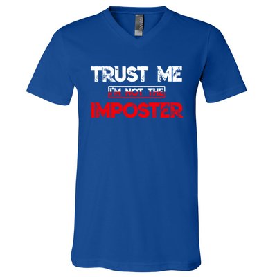 Funny Gamer Gag Trust Me Im Not Imposter Great Gift V-Neck T-Shirt