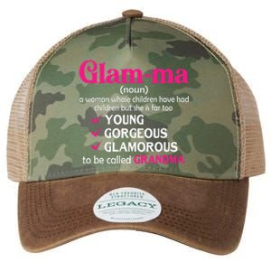 Funny Glamma Grandma Cute Mommy Mama Mother's Day Legacy Tie Dye Trucker Hat