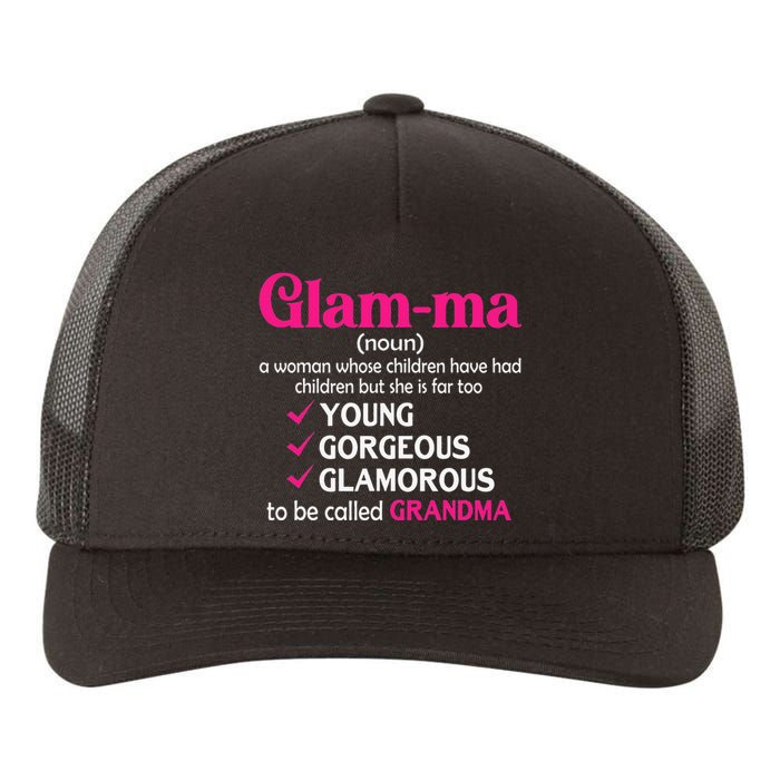 Funny Glamma Grandma Cute Mommy Mama Mother's Day Yupoong Adult 5-Panel Trucker Hat