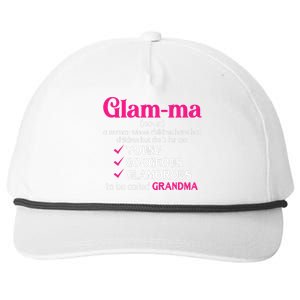 Funny Glamma Grandma Cute Mommy Mama Mother's Day Snapback Five-Panel Rope Hat