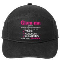 Funny Glamma Grandma Cute Mommy Mama Mother's Day 7-Panel Snapback Hat