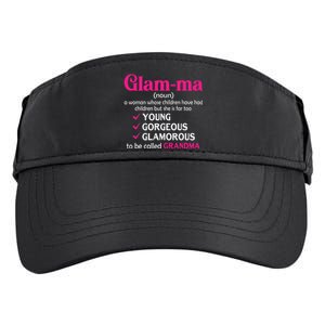 Funny Glamma Grandma Cute Mommy Mama Mother's Day Adult Drive Performance Visor