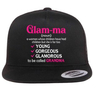 Funny Glamma Grandma Cute Mommy Mama Mother's Day Flat Bill Trucker Hat