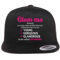 Funny Glamma Grandma Cute Mommy Mama Mother's Day Flat Bill Trucker Hat